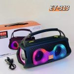 ET-313 High Bass Portable Bluetooth Speaker – 10W Dual Speaker with Double Diaphragm, USB/TF Card/AUX Support, 1800mAh Battery – Stylish Design with Hand Strap – Available in Red, Blue, Black & Green Copy