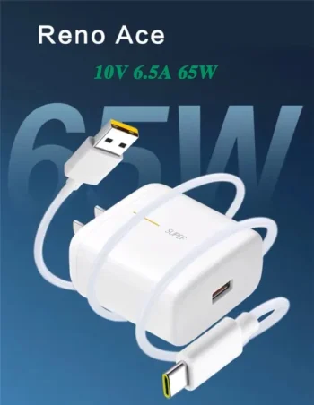 Oppo,Vevo,Samsung, Another Mobile Super Vooc 65W Flash Fast Charger Type C(1 Meter) For A3S, A5 A7 A1 A1K A71 A83 A57 A59 A33 A9 A9 2020 Fast Charging - Charger