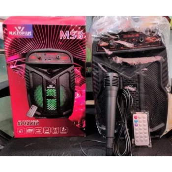 MSB Bluetooth, USB, TF Card & FM Radio Supported RGB Lighting Speaker With Mic