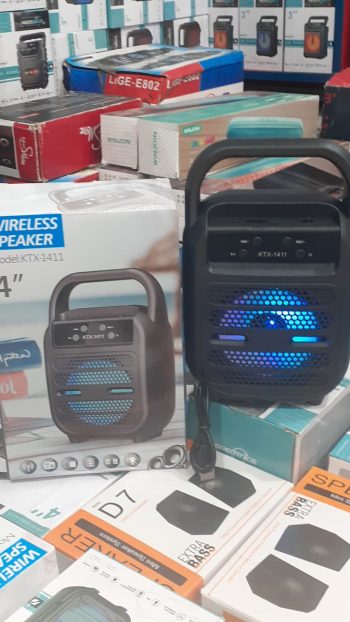 KTX-1411 Wireless Portable Bluetooth Speaker With Led Light - Bluetooth Speaker TF Card USB FM Support