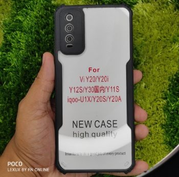 For Vivo Y20/Y20i/Y12S Y30/Y11S/IQO U1X  Y20S/Y20A/Y20G/Y20T transparent black  Shockproof Airbag Protective Mobile Cover Back Cover casing