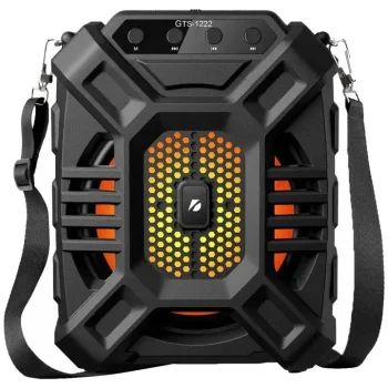 GREATNICE GTS-1222 Bluetooth Speaker – RGB Light, USB/TF Card/FM Radio, Karaoke, 6.5" Driver, 1200mAh Battery, Mic Support