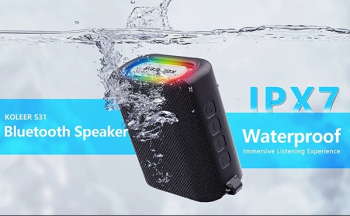 KOLEER S31 Mini Wireless Bluetooth Speaker Price in Bangladesh | IPX7 Waterproof, 5W Bass Speaker